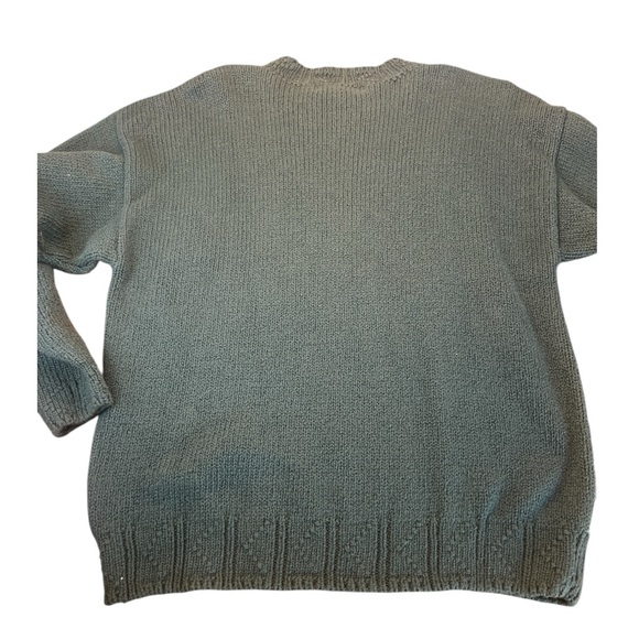 Eddie Bauer Men's Patchwork Crewneck Sweater - Gray, Blue, Orange, Cream Size M - Picture 8 of 10